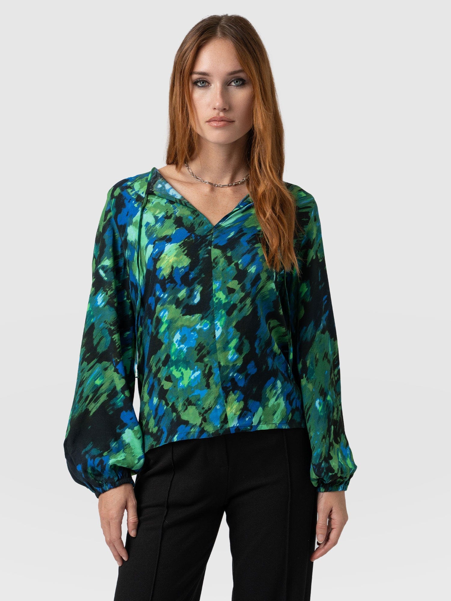 Kristen Blouse - Green Satellite